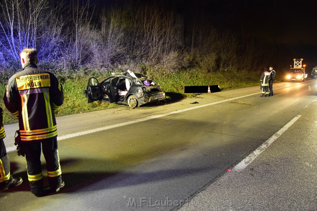 Schwerer VU A 4 Rich Olpe kurz vor AS Koeln Klettenberg P004.JPG - Miklos Laubert